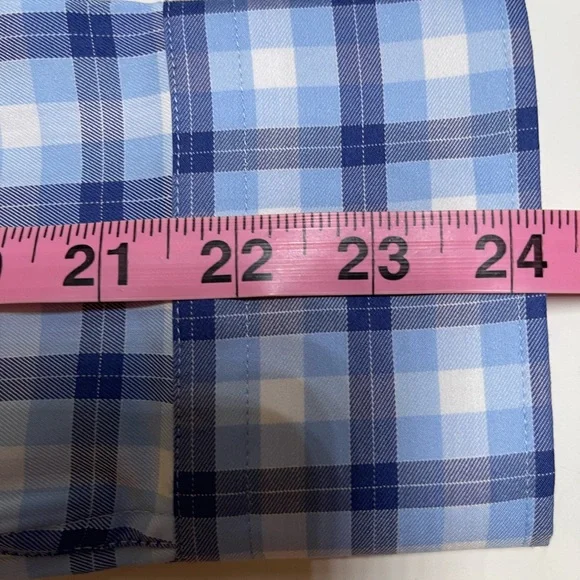 Peter Millar Men Crown Lite Performance Tech Shirt Stretch Check Size M - Picture 8 of 11